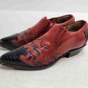 VTG Hunt Club Brazilian Leather Western Booties Pointed, 7.5